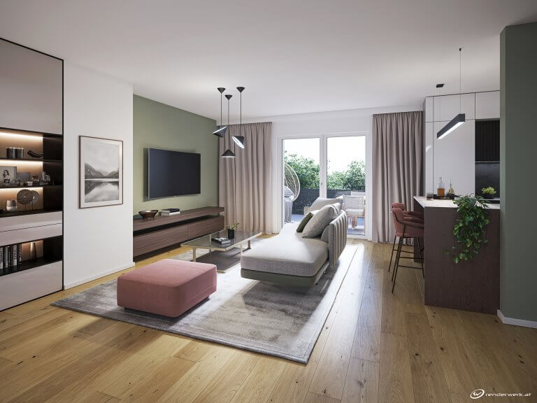 Renderwerk Visualisierung Living Room