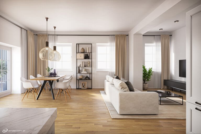 Renderwerk Visualisierung Revitalisierung Interior