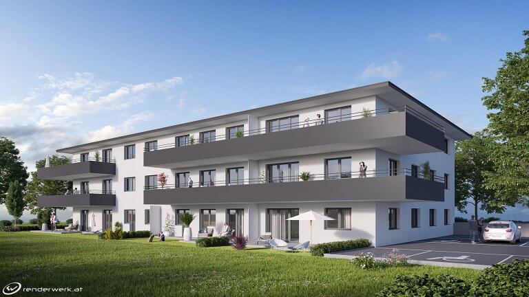 Equal Immobilien Visualisierung Wohnanlage