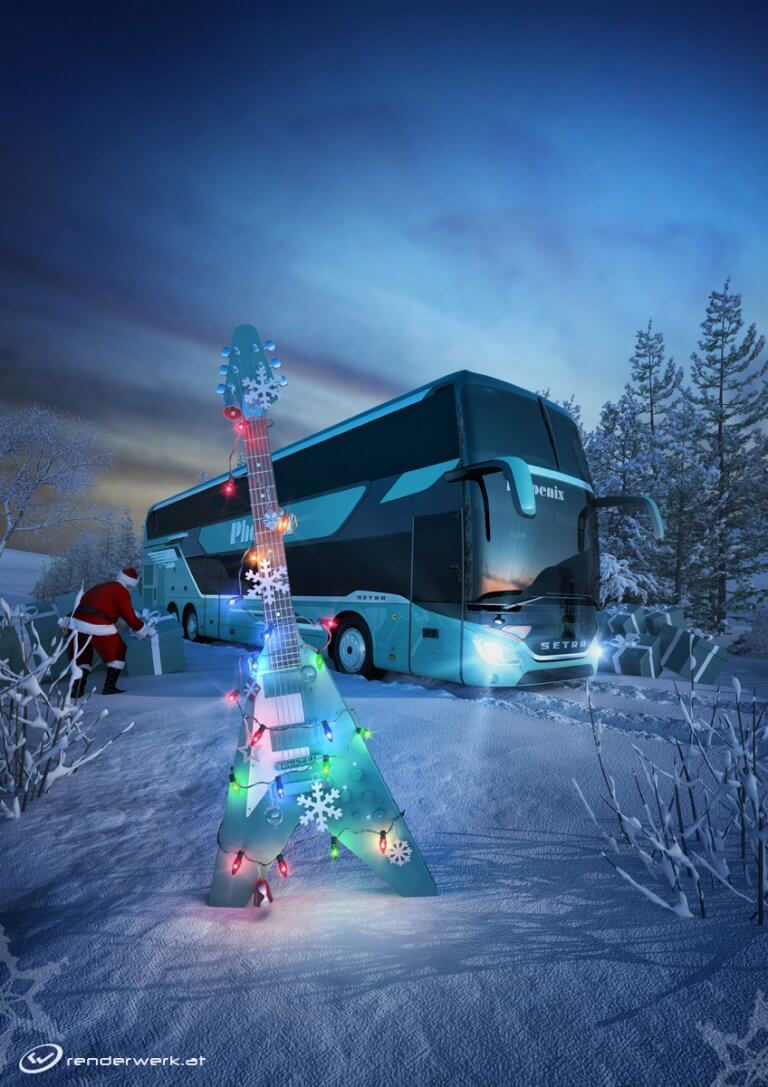 Phoenix Bus Weihnachten Rock Schnee